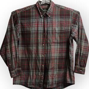RedHead Plaid Flannel Button-Up Shirt Men’s XL Long Sleeve 100% Cotton